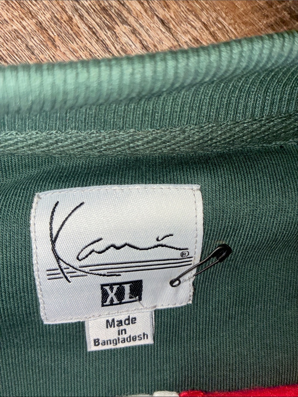 Karl Kani Red, Green & Black Striped Crewneck Sweatshirt - Picture 3 of 4